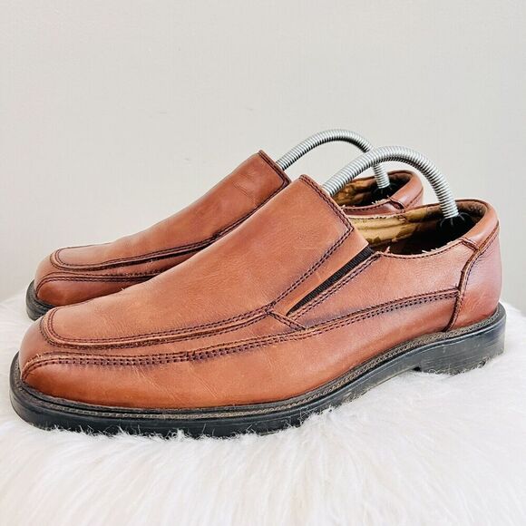🎉Clearance🎉Dockers Brown Leather Pro Style All Motion Comfort Dress Shoes 9M - Picture 1 of 10